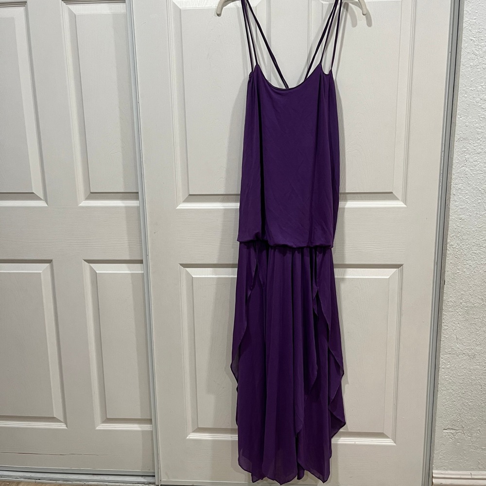 Vintage Frederick's‎ of Hollywood Purple Dress Flowy Sleeveless Party Cocktail